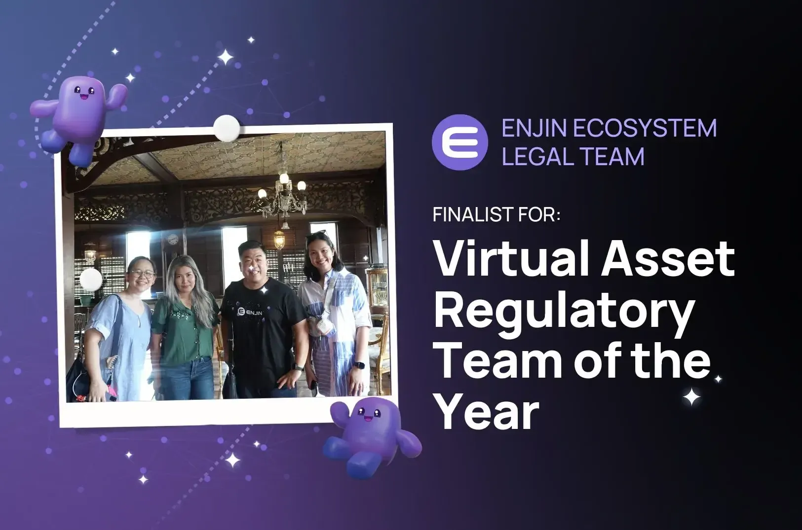 Enjin Ecosystem Legal Team Named Finalist for Virtual Asset Regulatory Team of the Year