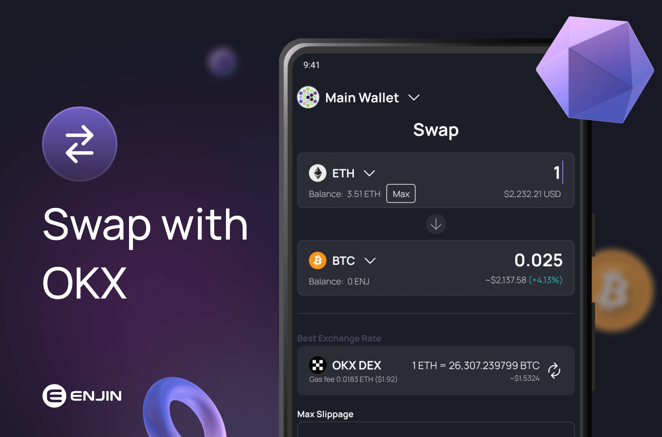 Enjin Wallet Now Supports In-App Swaps with OKX DEX
